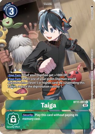 Taiga (Alternate Art) (BT11-091) - Dimensional Phase Foil-1