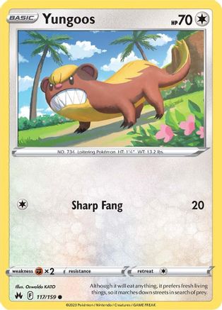 Yungoos 117/159 - SWSH Crown Zenith-1