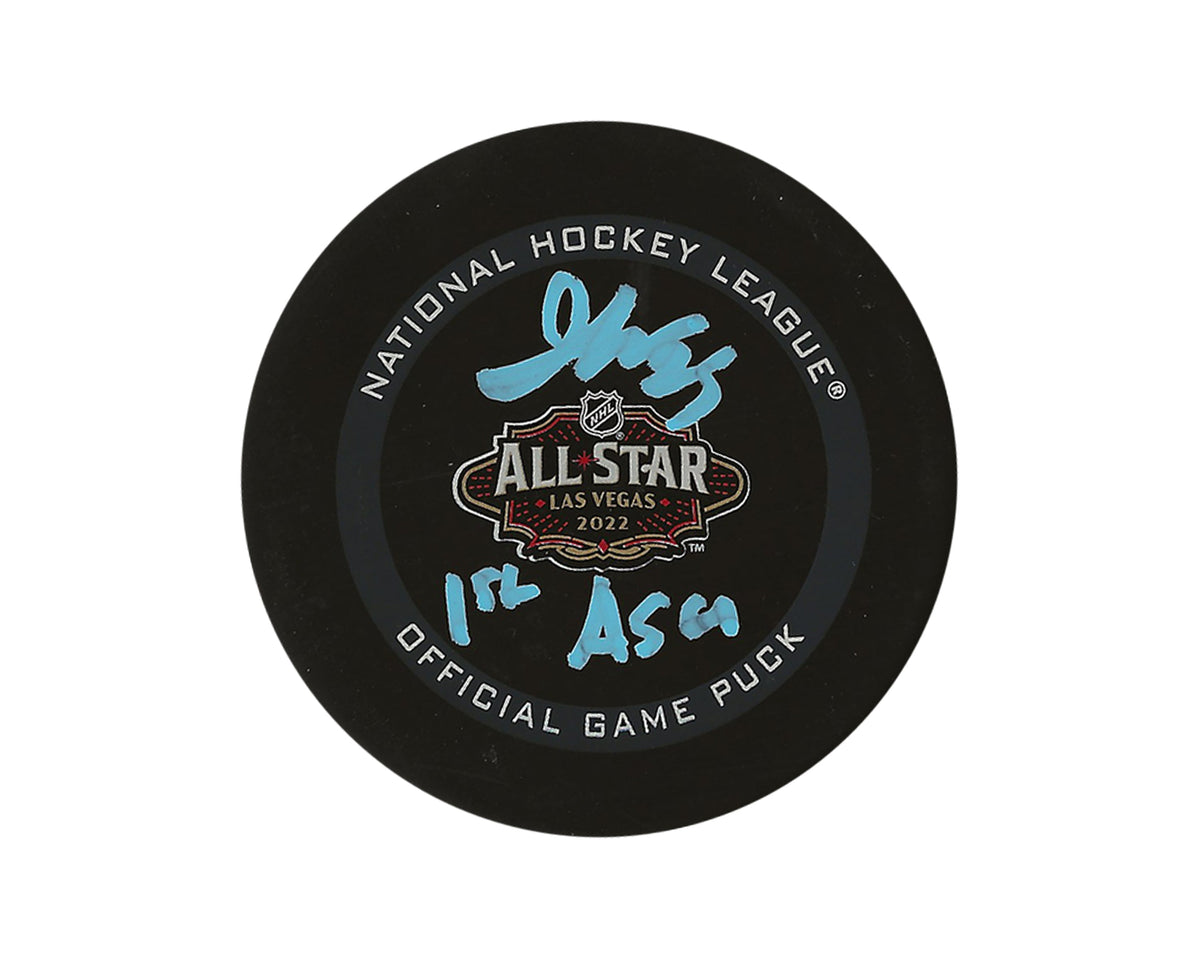 Jordan Kyrou Autographed 2022 All-Star Game Official Game Puck Inscribed "1st ASG"
