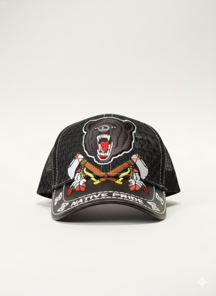 Bear Pattern Native Cap-1