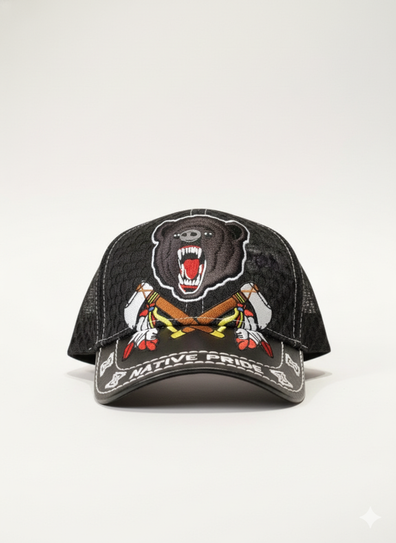 Bear Pattern Native Cap-1