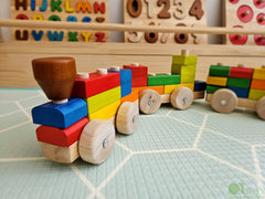 QToysUSA - Stack & Pull Train - Ages 2+-7