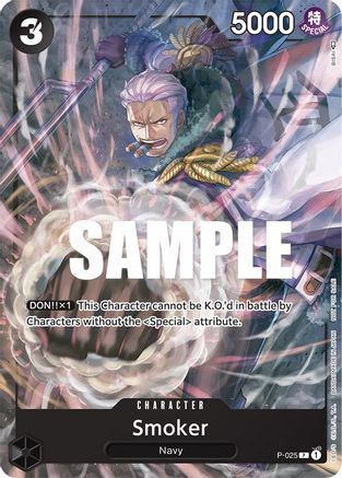 Smoker (Pre-Release) (P-025) - One Piece Promotion Cards-1