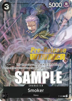 Smoker (Pre-Release) [Winner] (P-025) - One Piece Promotion Cards Foil-1