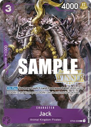 Jack (Offline Regional 2023) [Winner] (ST04-008) - One Piece Promotion Cards-1