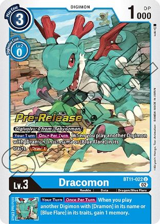 Dracomon (BT11-022) - Dimensional Phase Pre-Release Cards Foil-1