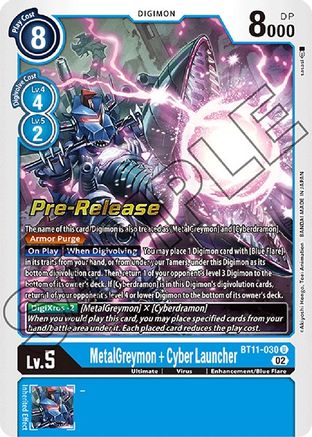 MetalGreymon + Cyber Launcher (BT11-030) - Dimensional Phase Pre-Release Cards Foil-1