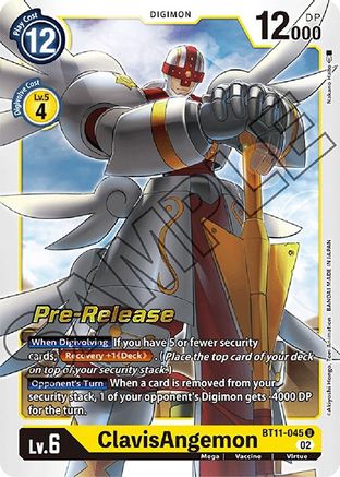 ClavisAngemon (BT11-045) - Dimensional Phase Pre-Release Cards Foil-1