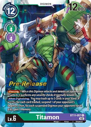 Titamon (BT11-057) - Dimensional Phase Pre-Release Cards Foil-1