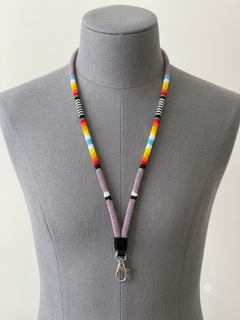 Round Beaded Lanyard(Purple)-3