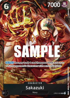 Sakazuki (Alternate Art) (OP02-099) - Paramount War Foil-1