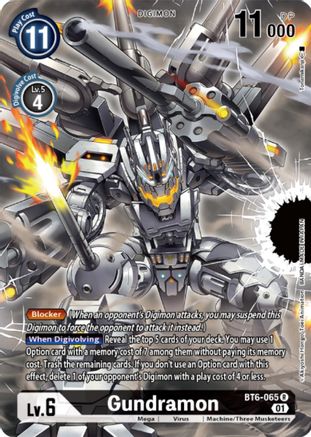 Gundramon (Digimon Card Game Deck Box Set) (BT6-065) - Double Diamond Foil-1