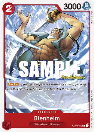 Blenheim (OP02-012) - Paramount War Pre-Release Cards-1