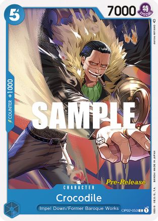 Crocodile (OP02-053) - Paramount War Pre-Release Cards-1
