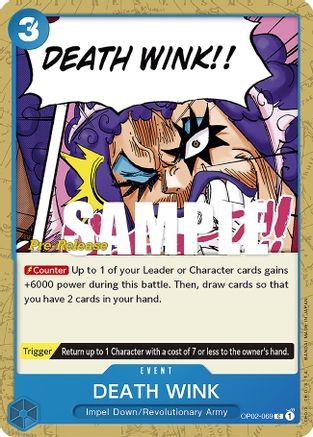 DEATH WINK (OP02-069) - Paramount War Pre-Release Cards-1