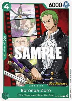 Roronoa Zoro (OP02-043) - Paramount War Pre-Release Cards-1