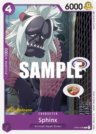 Sphinx (OP02-088) - Paramount War Pre-Release Cards-1