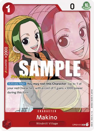 Makino (OP02-015) - Paramount War Pre-Release Cards-1