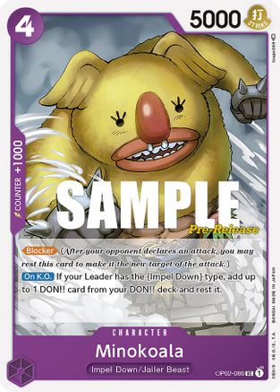 Minokoala (OP02-086) - Paramount War Pre-Release Cards-1