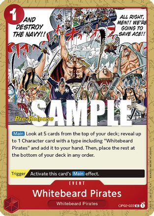 Whitebeard Pirates (OP02-022) - Paramount War Pre-Release Cards-1