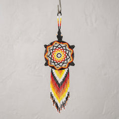 Black Sun Star Beaded Dream Catcher-1