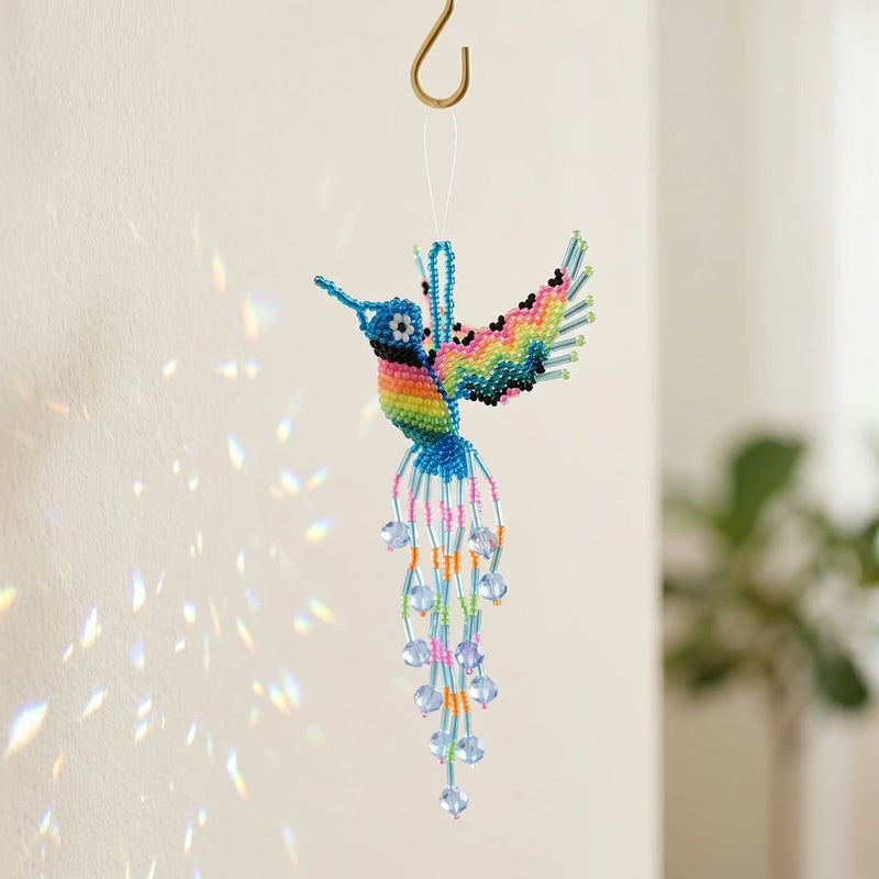 Blue Beaded Humming Bird-3