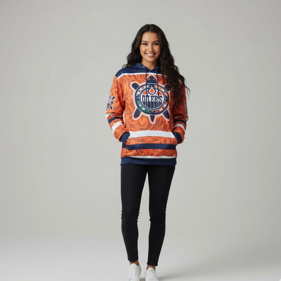 Iconic Blue & Orange Hoodie