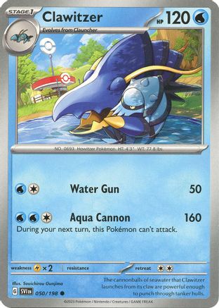 Clawitzer 50 - SV01 Scarlet & Violet Base Set Reverse Holofoil-1