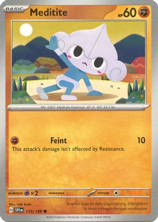 Meditite - 110/198 110 - SV01 Scarlet & Violet Base Set Reverse Holofoil-1