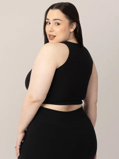 Sublime® Bamboo Maternity & Nursing Longline Bra | Black-1