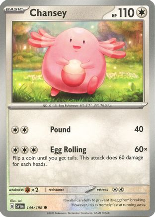 Chansey 144 - SV01 Scarlet & Violet Base Set Reverse Holofoil-1