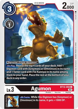 Agumon - BT12-059 (BT12-059) - Across Time-1