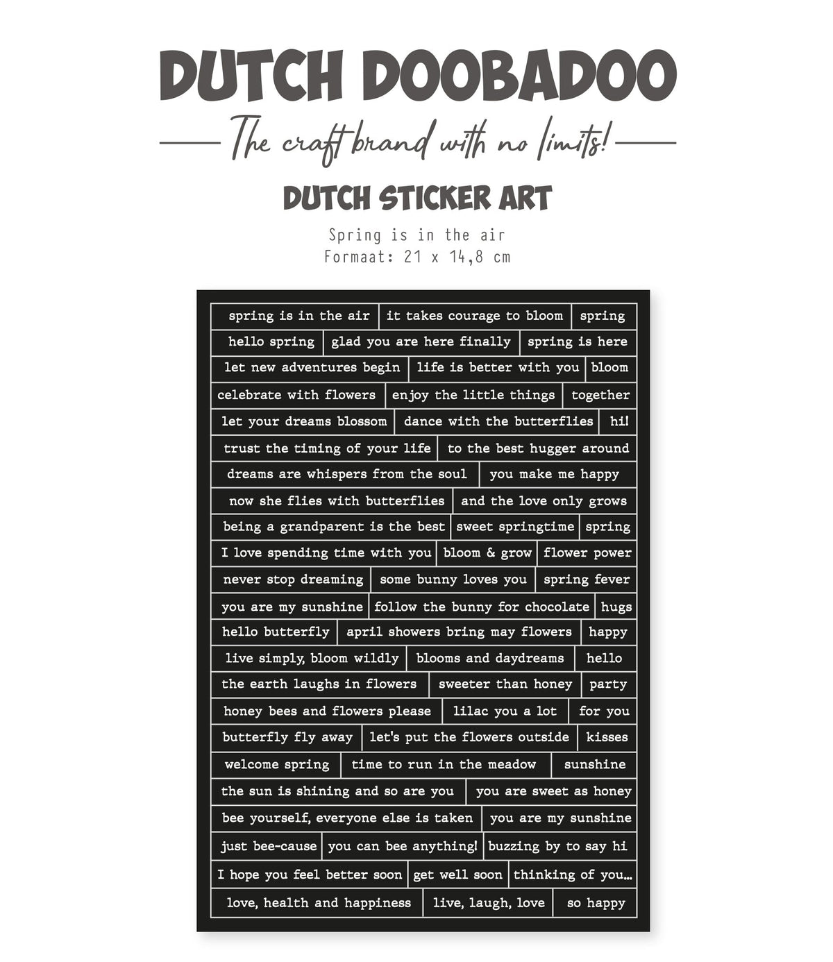 Dutch Doobadoo DDBD Dutch Sticker A5 Happy Spring 2-1