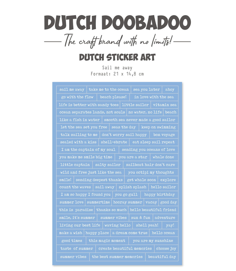 Dutch Doobadoo DDBD Pegatina holandesa A5 Sail Me Away-1