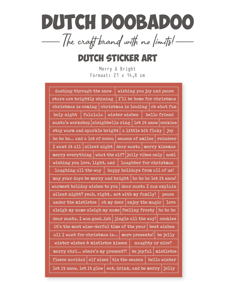 Dutch Doobadoo DDBD Dutch Sticker A5 Merry & Bright-1
