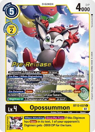 Opossummon (BT12-037) - Across Time Pre-Release Cards Foil-1