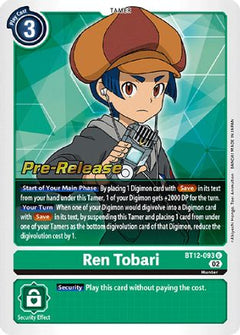 Ren Tobari (BT12-093) - Across Time Pre-Release Cards-1