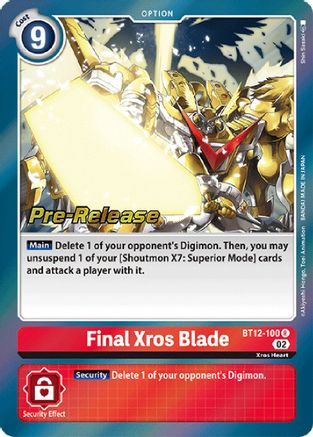 Final Xros Blade (BT12-100) - Across Time Pre-Release Cards Foil-1
