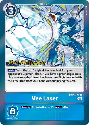 Vee Laser (BT12-101) - Across Time Pre-Release Cards-1