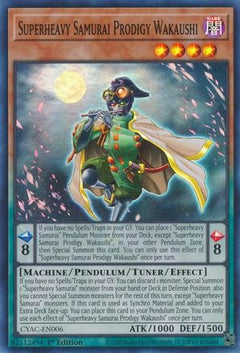 Superheavy Samurai Prodigy Wakaushi (CYAC-EN006) - Cyberstorm Access 1st Edition-1