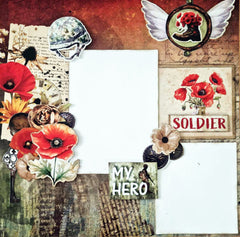 3Quarter Designs Collection Never Forgotten – Papier Design 30x30 cm et Die-cuts-12