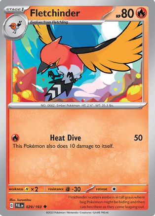 Fletchinder - 029/193 29 - SV02 Paldea Evolved Reverse Holofoil-1