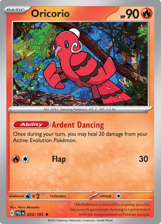 Oricorio 33 - SV02 Paldea Evolved Reverse Holofoil-1