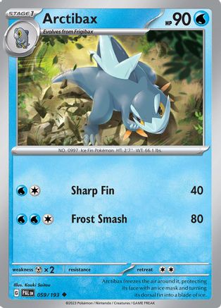 Arctibax - 059/193 59 - SV02 Paldea Evolved Reverse Holofoil-1