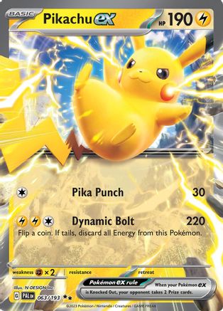 Pikachu ex 63 - SV02 Paldea Evolved Holofoil-1