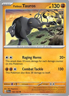 Paldean Tauros - 108/193 108 - SV02 Paldea Evolved-1