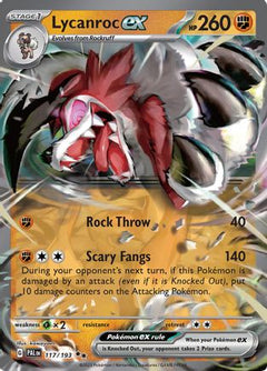 Lycanroc ex 117 - SV02 Paldea Evolved Holofoil-1