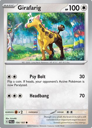 Girafarig 154 - SV02 Paldea Evolved Reverse Holofoil-1