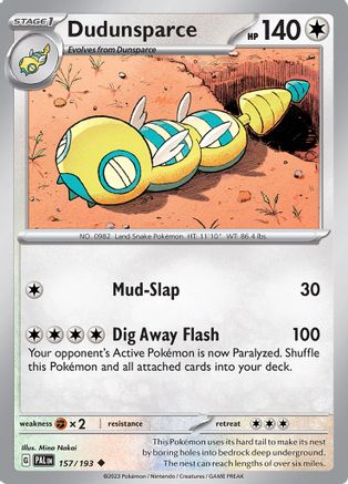 Dudunsparce 157 - SV02 Paldea Evolved Reverse Holofoil-1