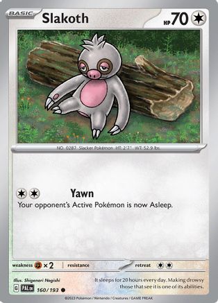 Slakoth 160 - SV02 Paldea Evolved Reverse Holofoil-1